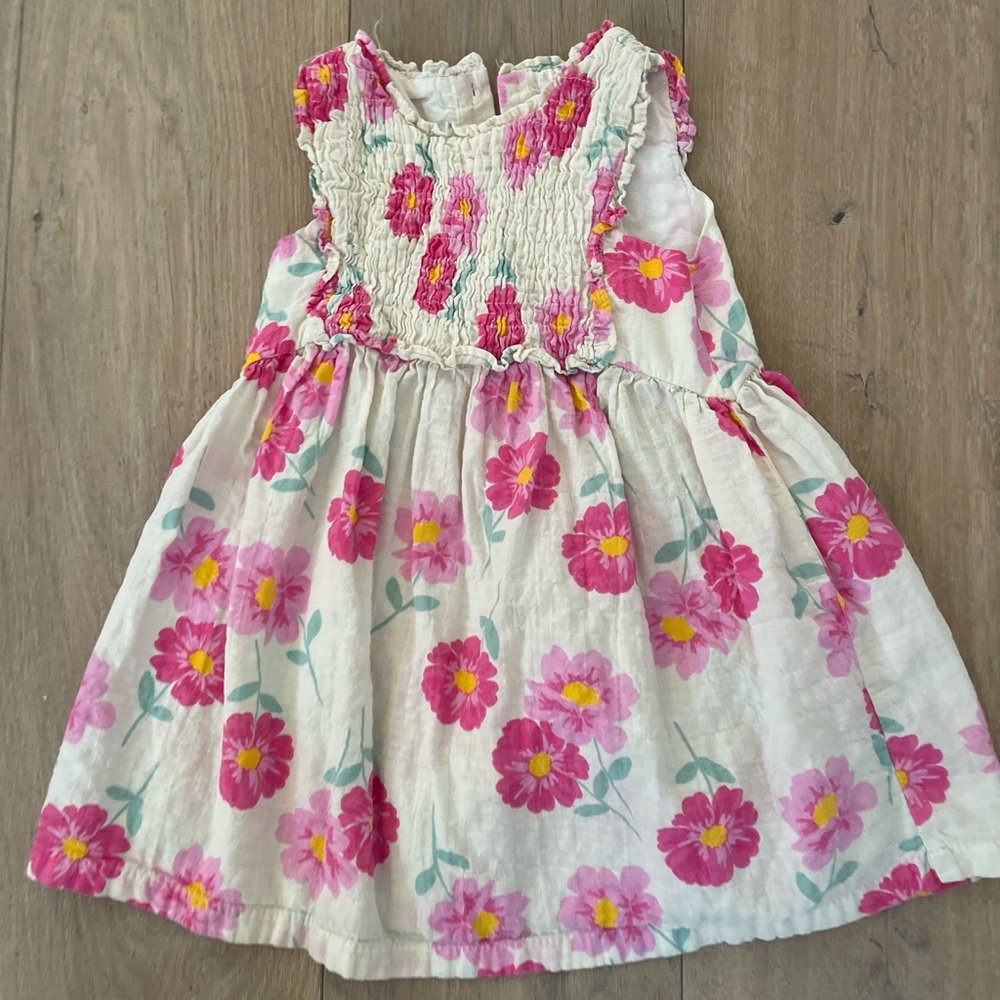 Zara Pink and White Floral Dress
